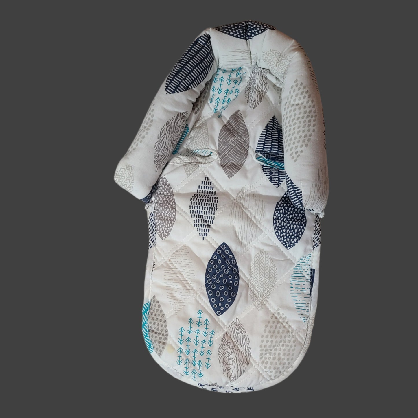 Newborn Car Seat Insert - Leaf Design - Small Stain - USED
