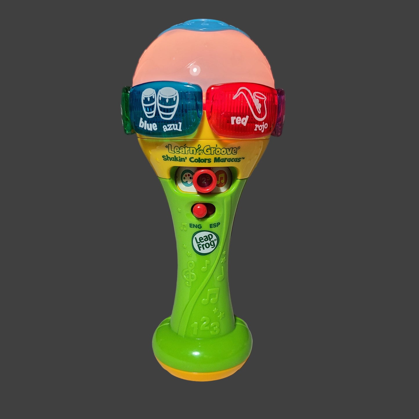 LeapFrog Learn & Groove Shakin' Colors Maraca - New Batteries - USED