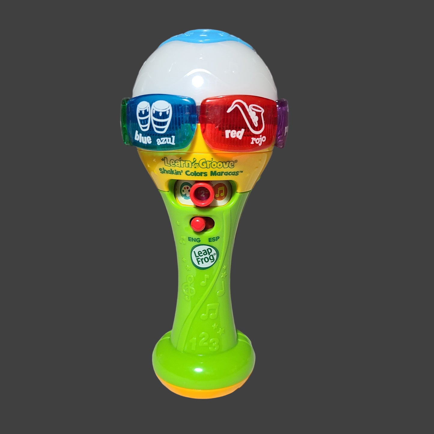 LeapFrog Learn & Groove Shakin' Colors Maraca - New Batteries - USED
