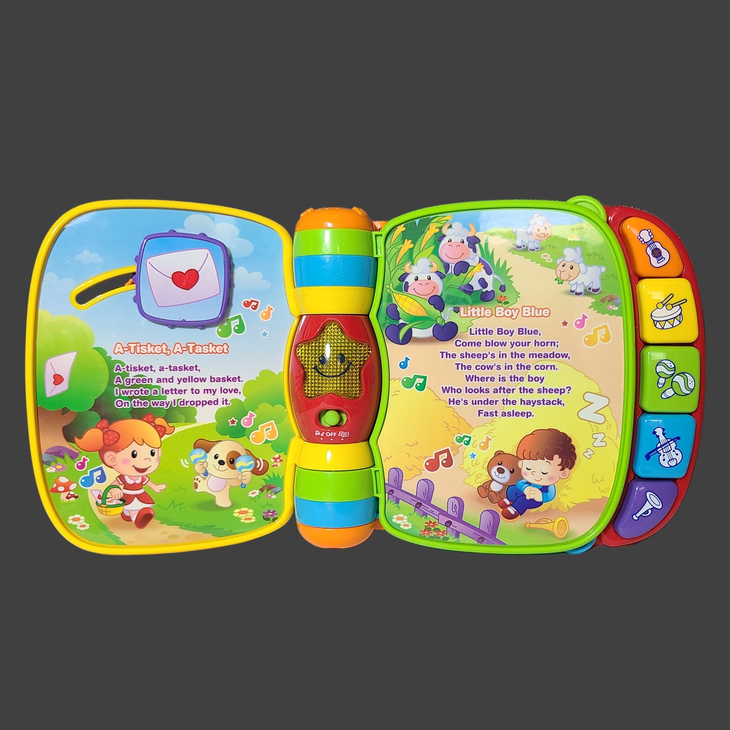 Vtech Musical Rhymes Book - New Batteries - USED