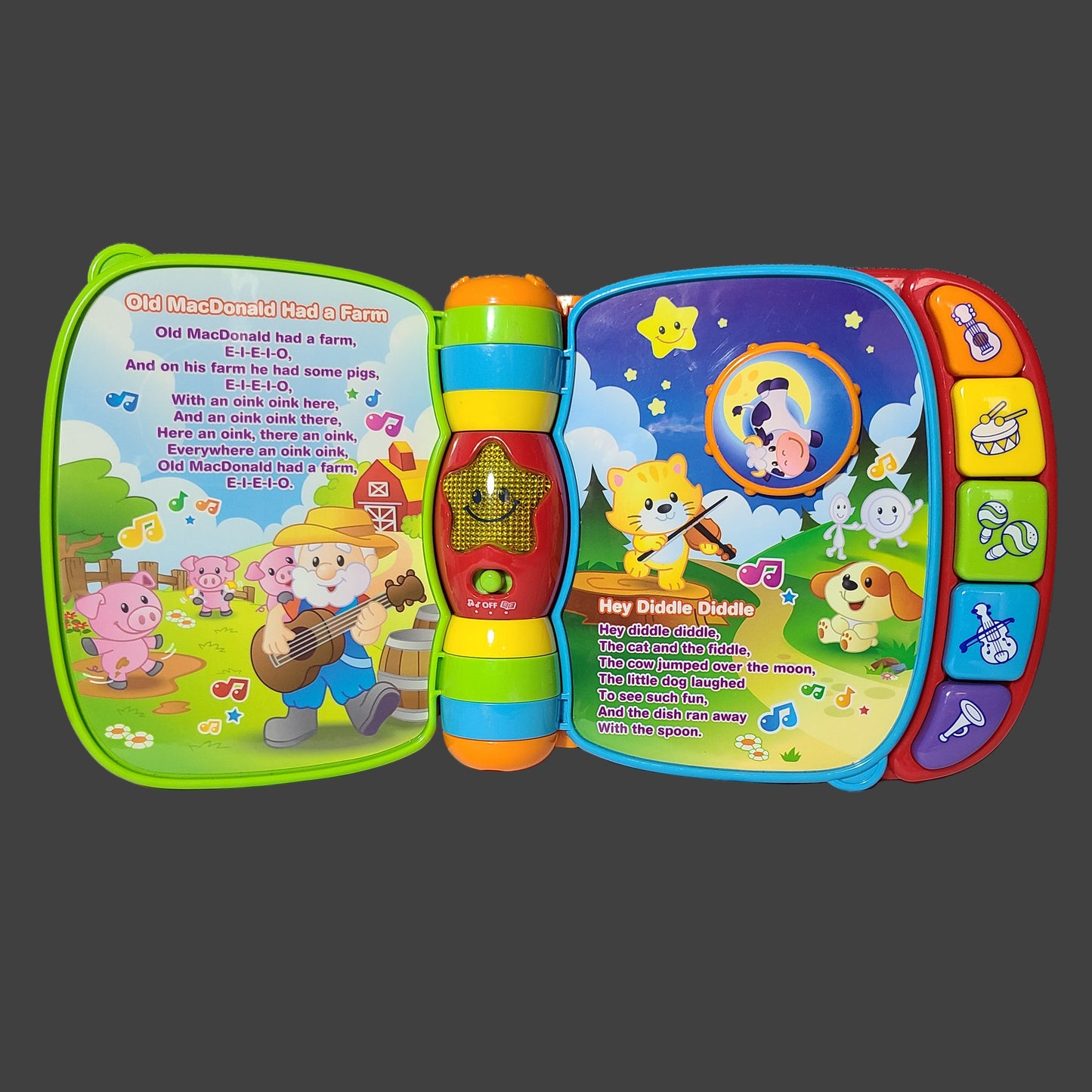 Vtech Musical Rhymes Book - New Batteries - USED
