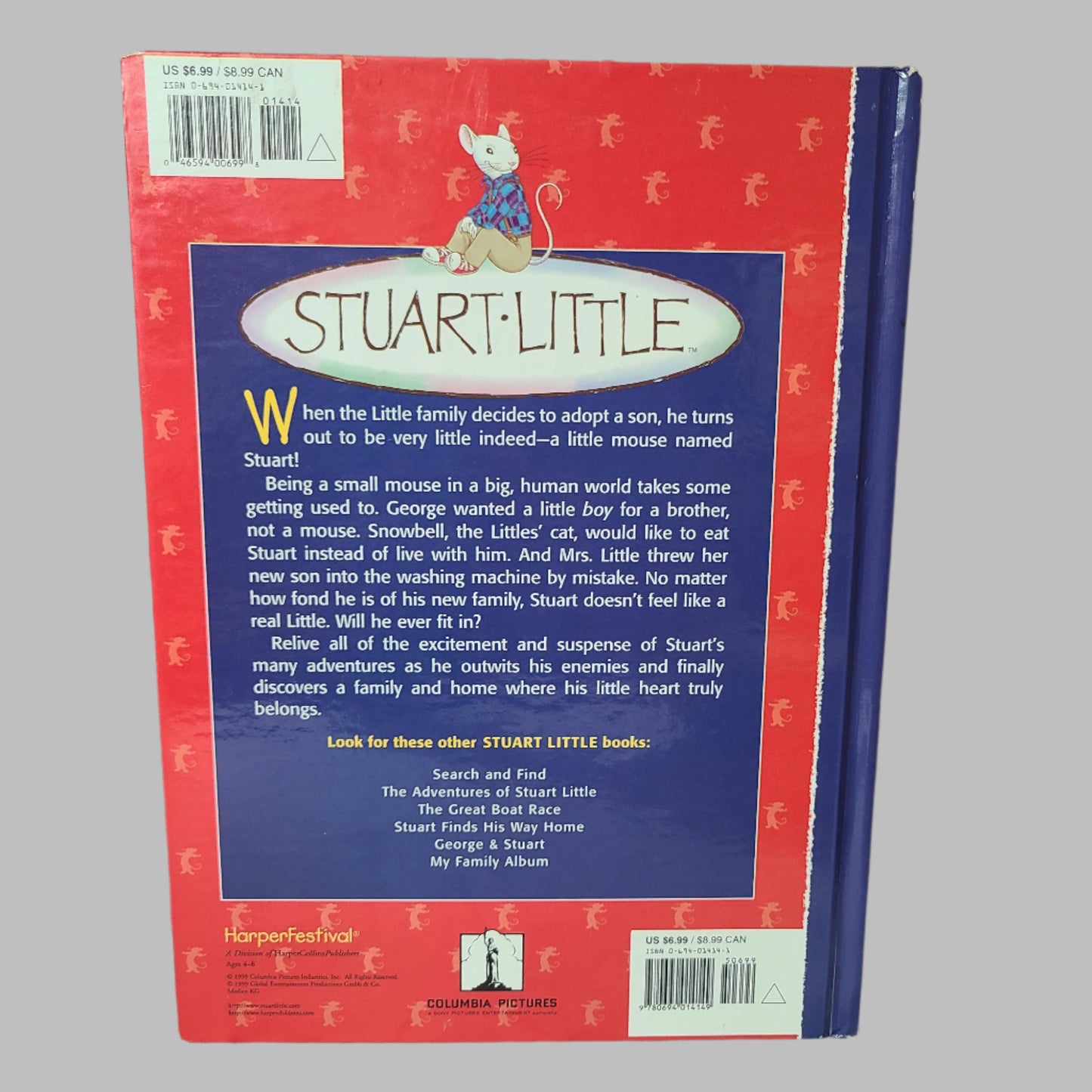 HC Stuart Little The Storybook - Copyright 1999 - USED