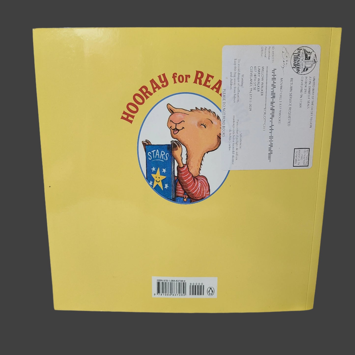 SC Llama Llama Loves to Read by Anna Dewdney - Copyright 2018 - LIKE NEW