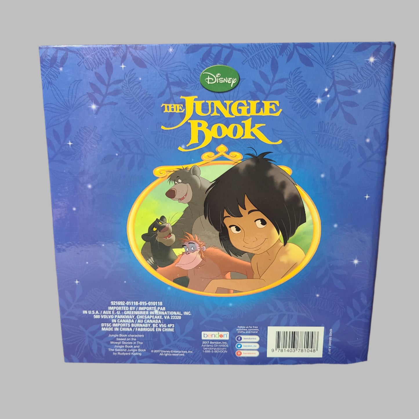HC Disney The Jungle Book - Copyright 2017 - LIKE NEW