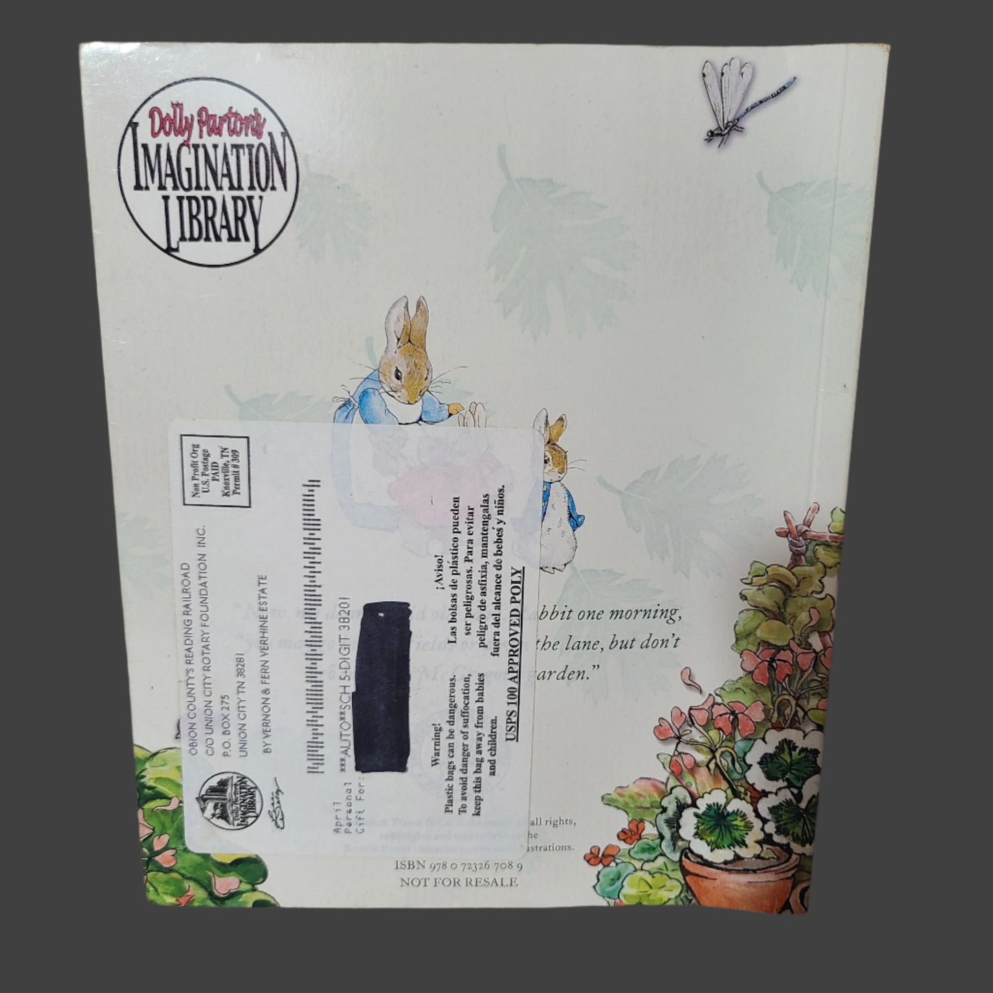 SC The Tale of Peter Rabbit by Beatrix Potter - Copyright 2013 - USED