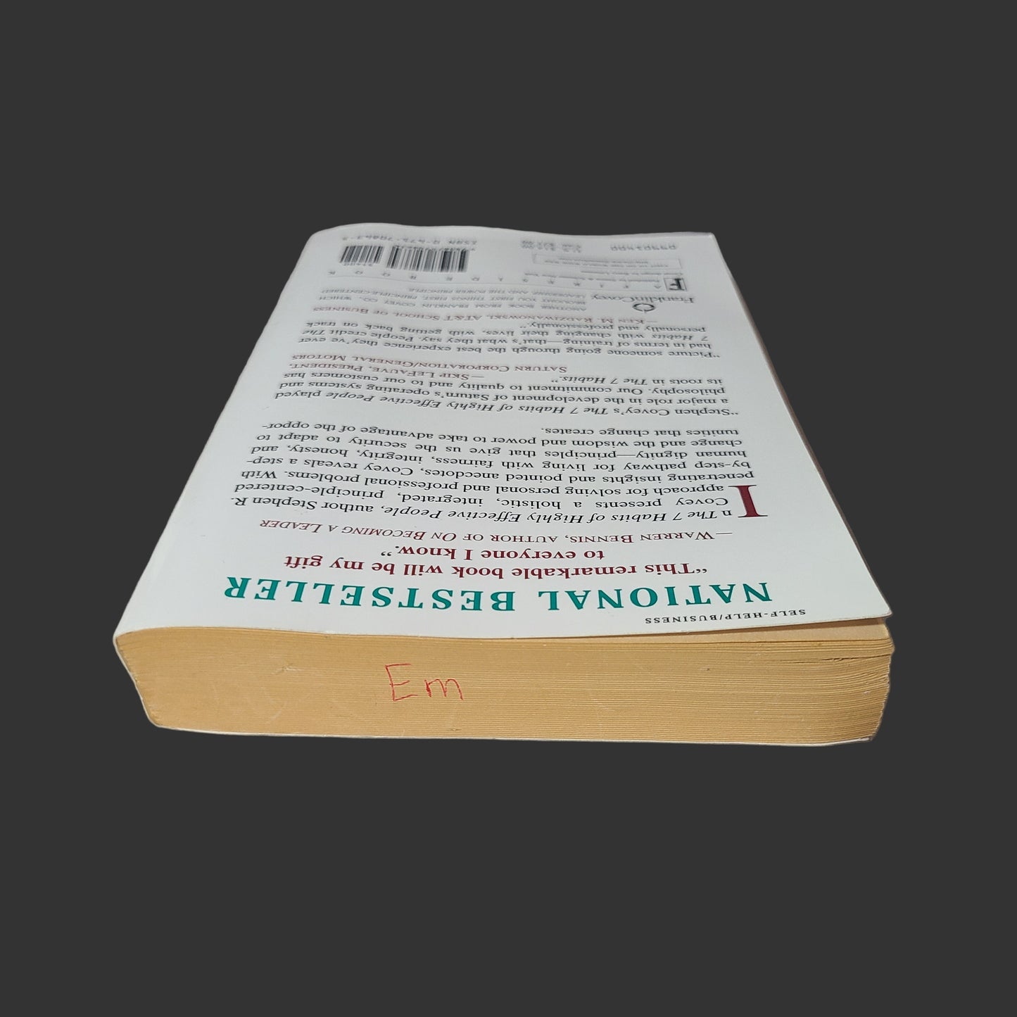 SC The 7 Habits of Highly Effective People by Stephen R. Covey - Copyright 1989 - USED