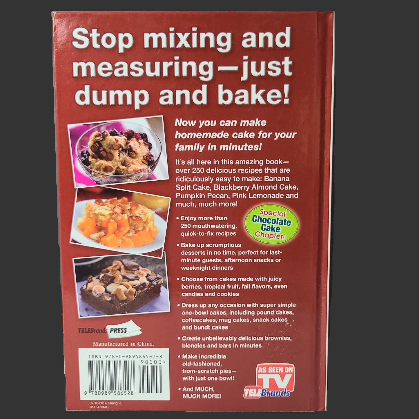 HC Quick & Easy Dump Cakes and More by Cathy Mitchell - Copyright 2014 - LIKE NEW