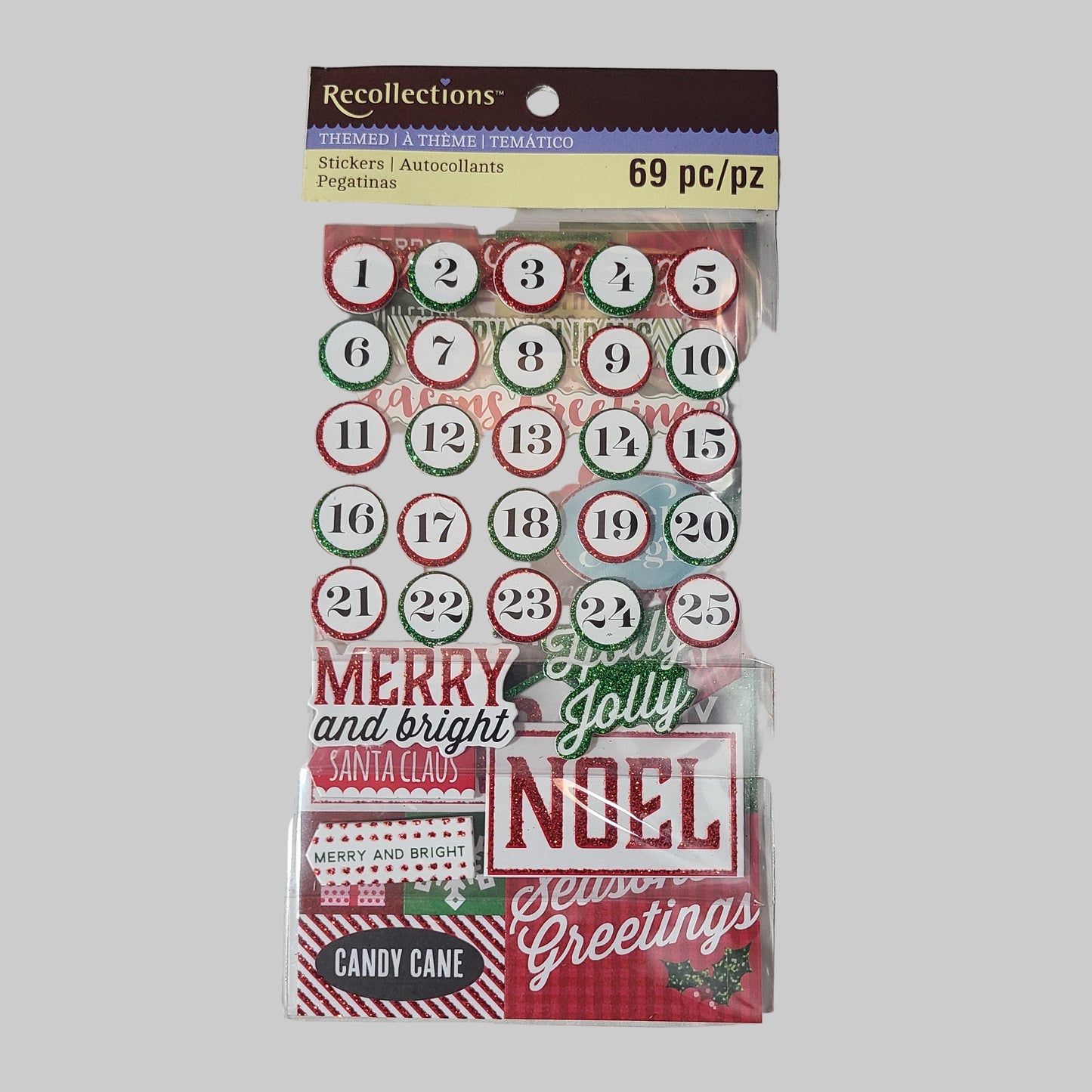 69PC Recollections Christmas Themed Stickers - NEW