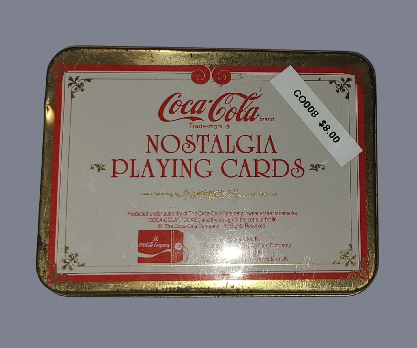 Coca-Cola Nostalgia Playing Cards in Collectible Tin – 1994 - USED