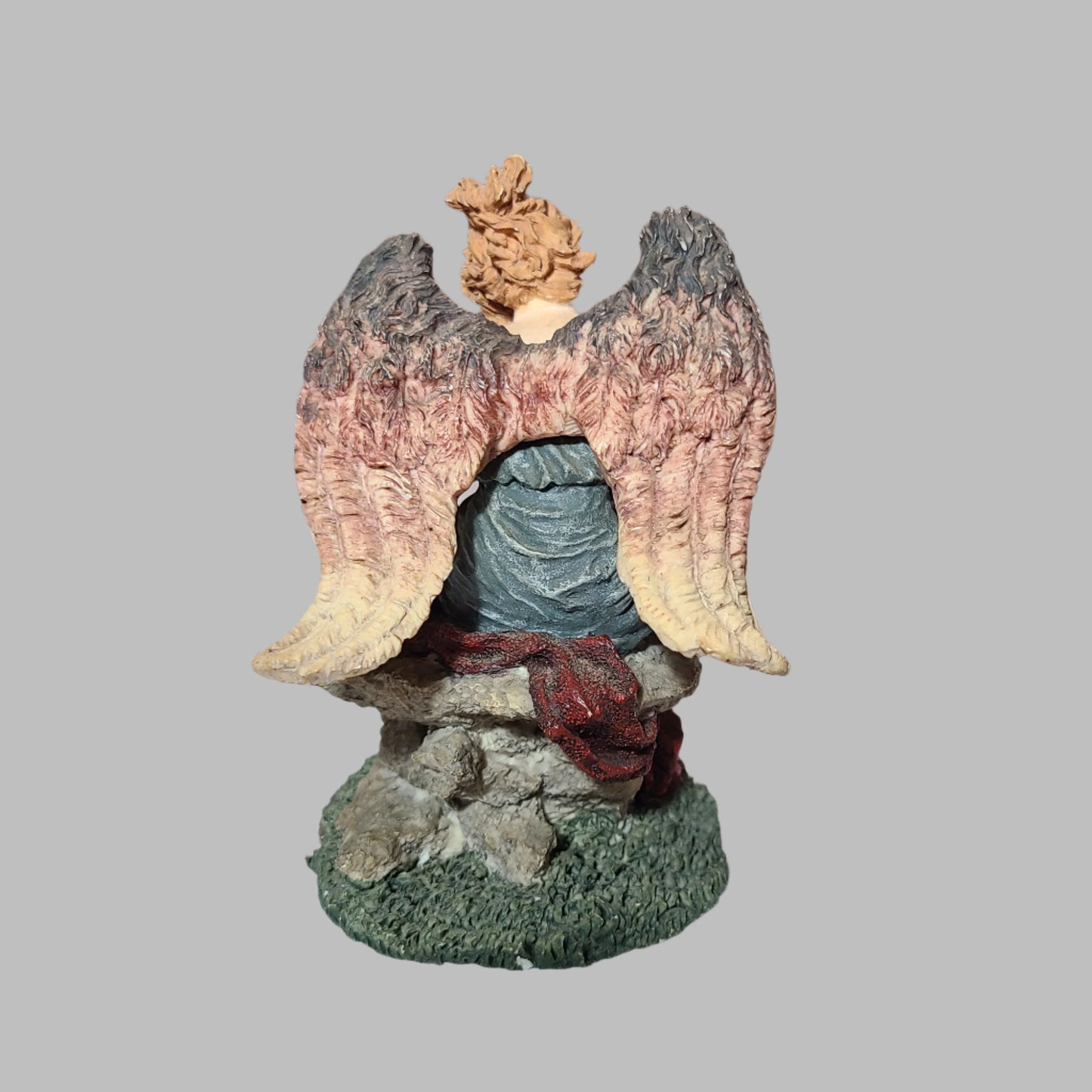VTG Resin Stone Angel w/ Child Figurine - USED