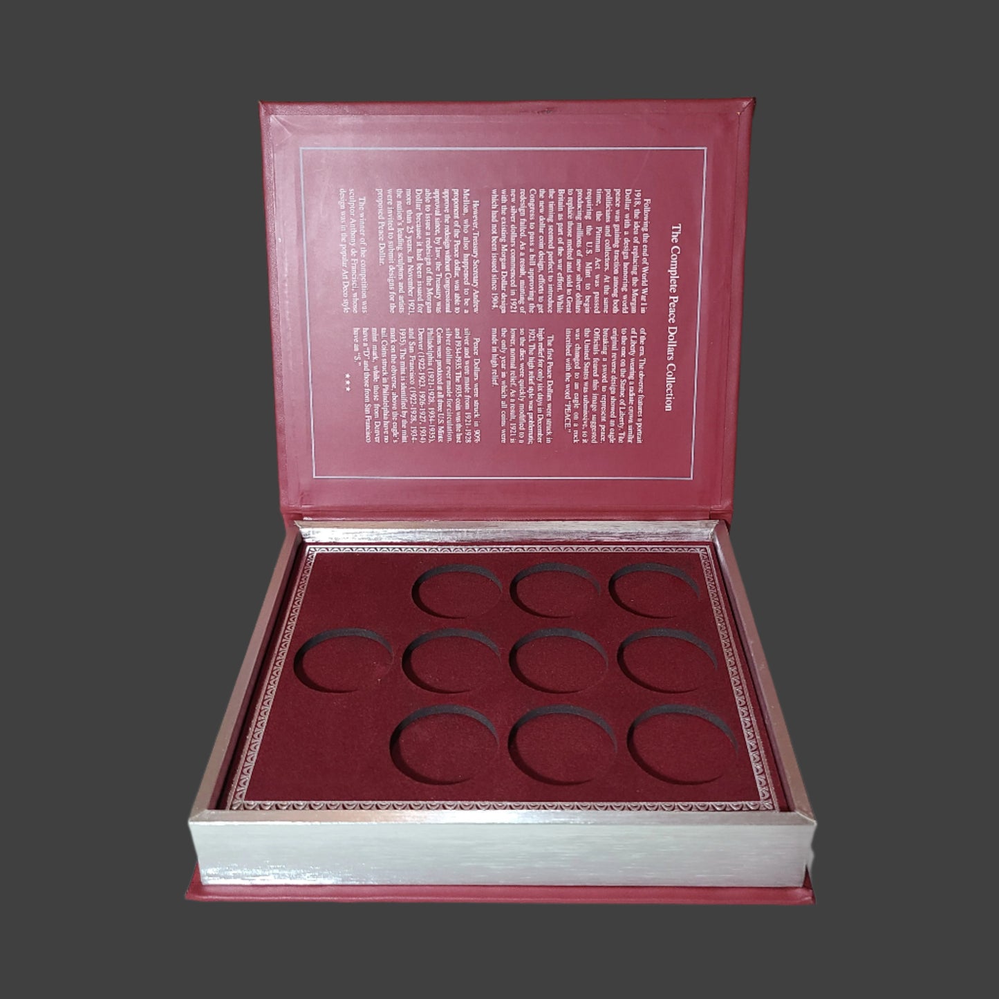 The Complete Peace Dollars Collection Empty Box - USED