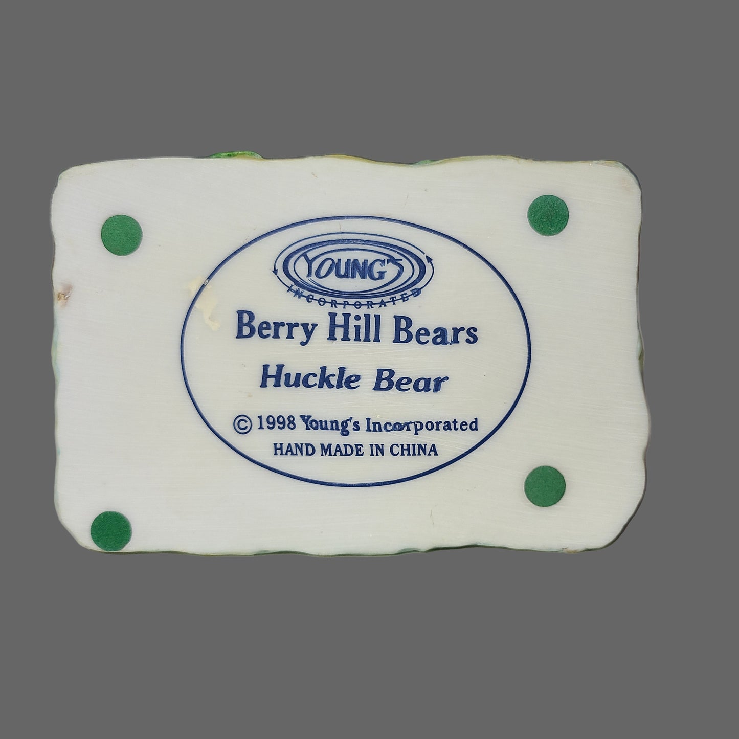 Young Inc. Berry Hill Bears Huckle Bear Resin Figure - 32195 - USED