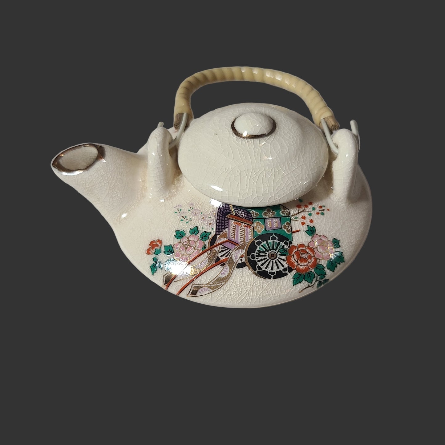 Antique Japanese Ceramic Miniature Tea Set for 2 - USED