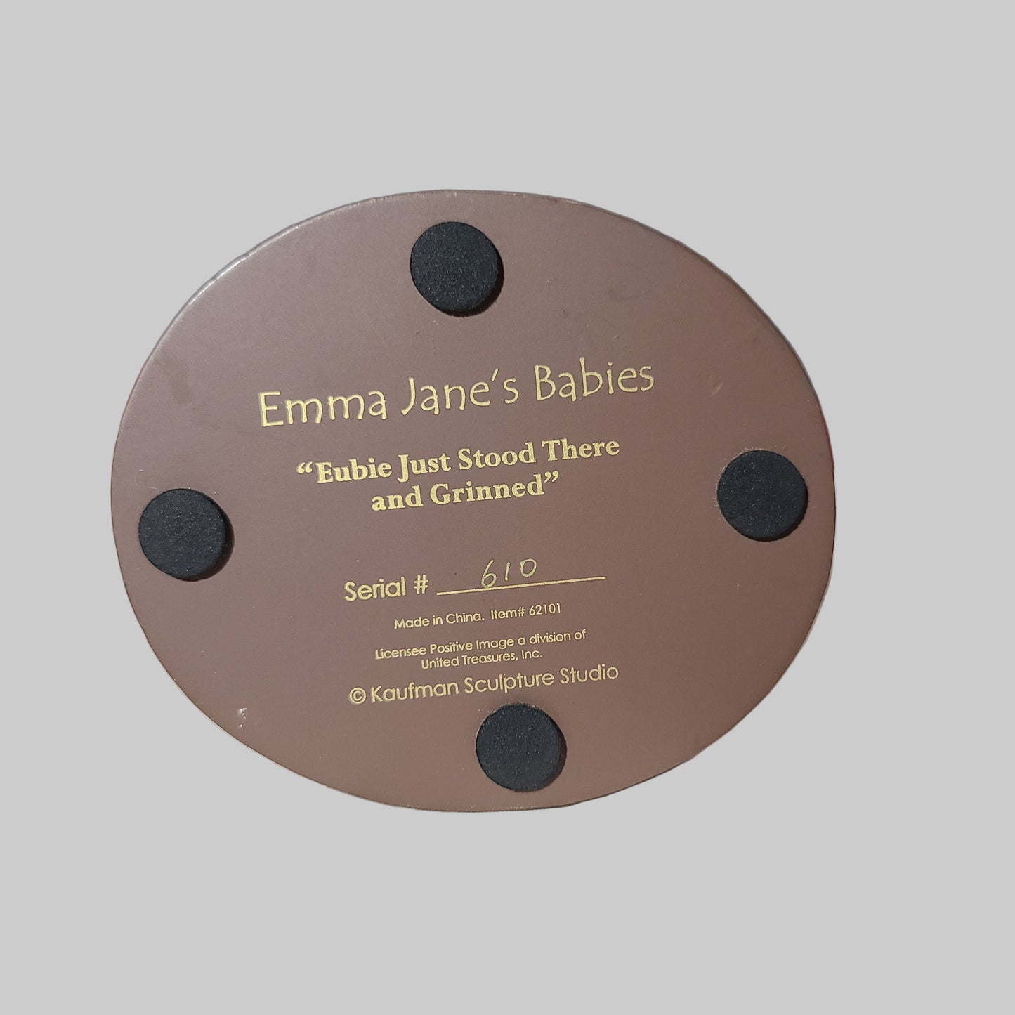 Retired Emma Jane's Babies "Eubie Just Stood There and Grinned" Figurine - USED