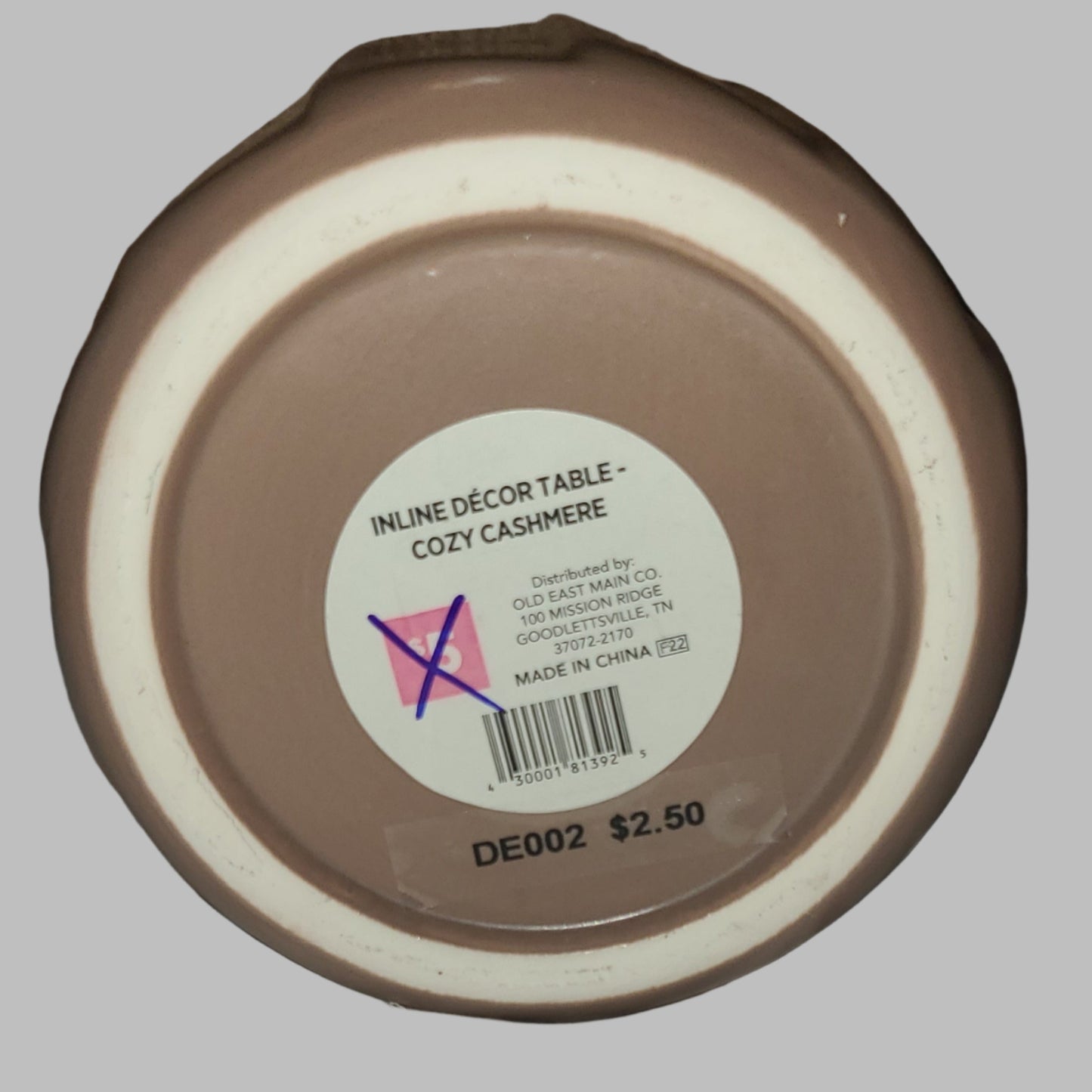 Inline Table Décor - Cozy Cashmere - Some Minor Chips - AS IS