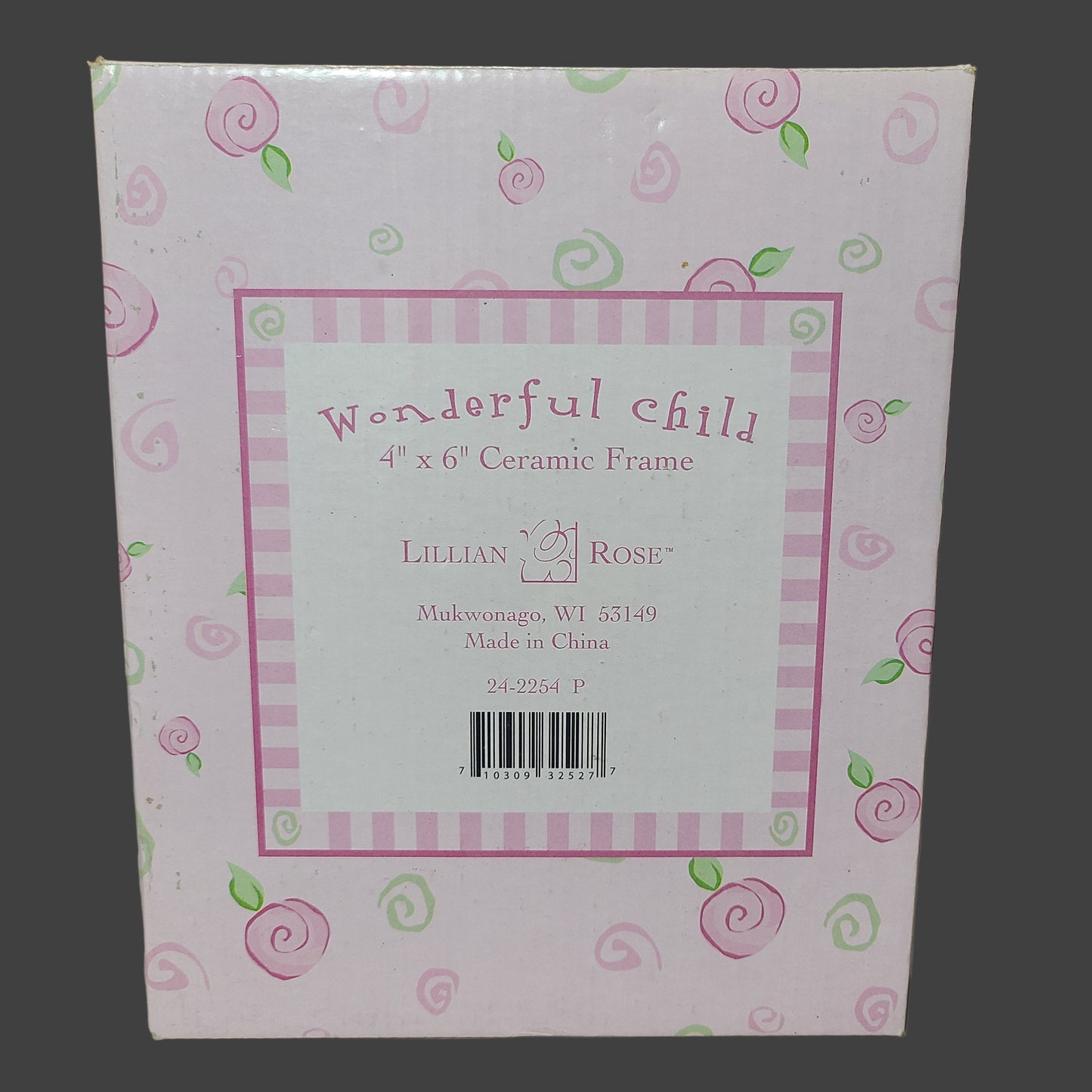 Lillian Rose Wonderful Child 4" x 6" Ceramic Picture Frame - NEW