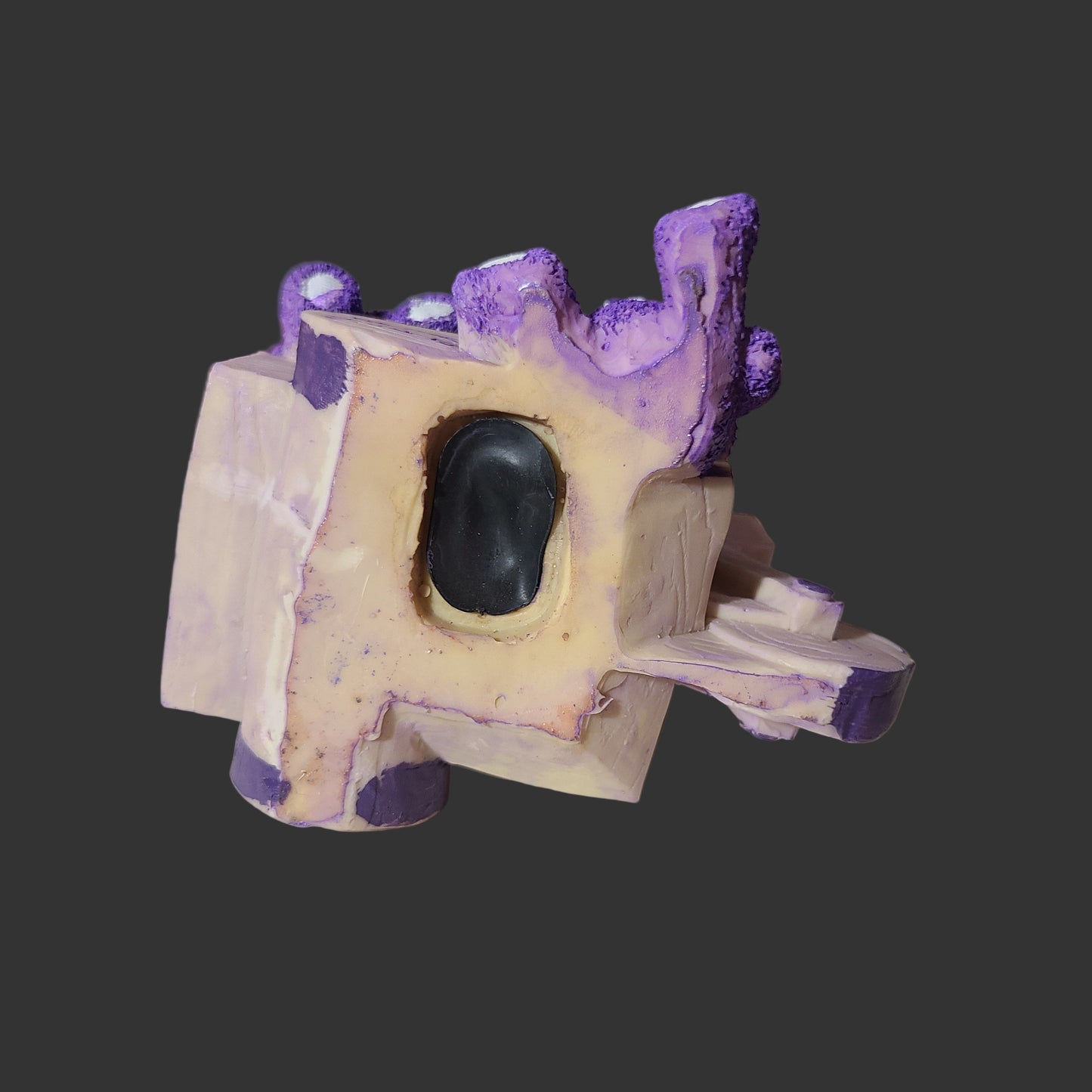 Lavender Waiting for Love Bear Resin Coin Bank - USED