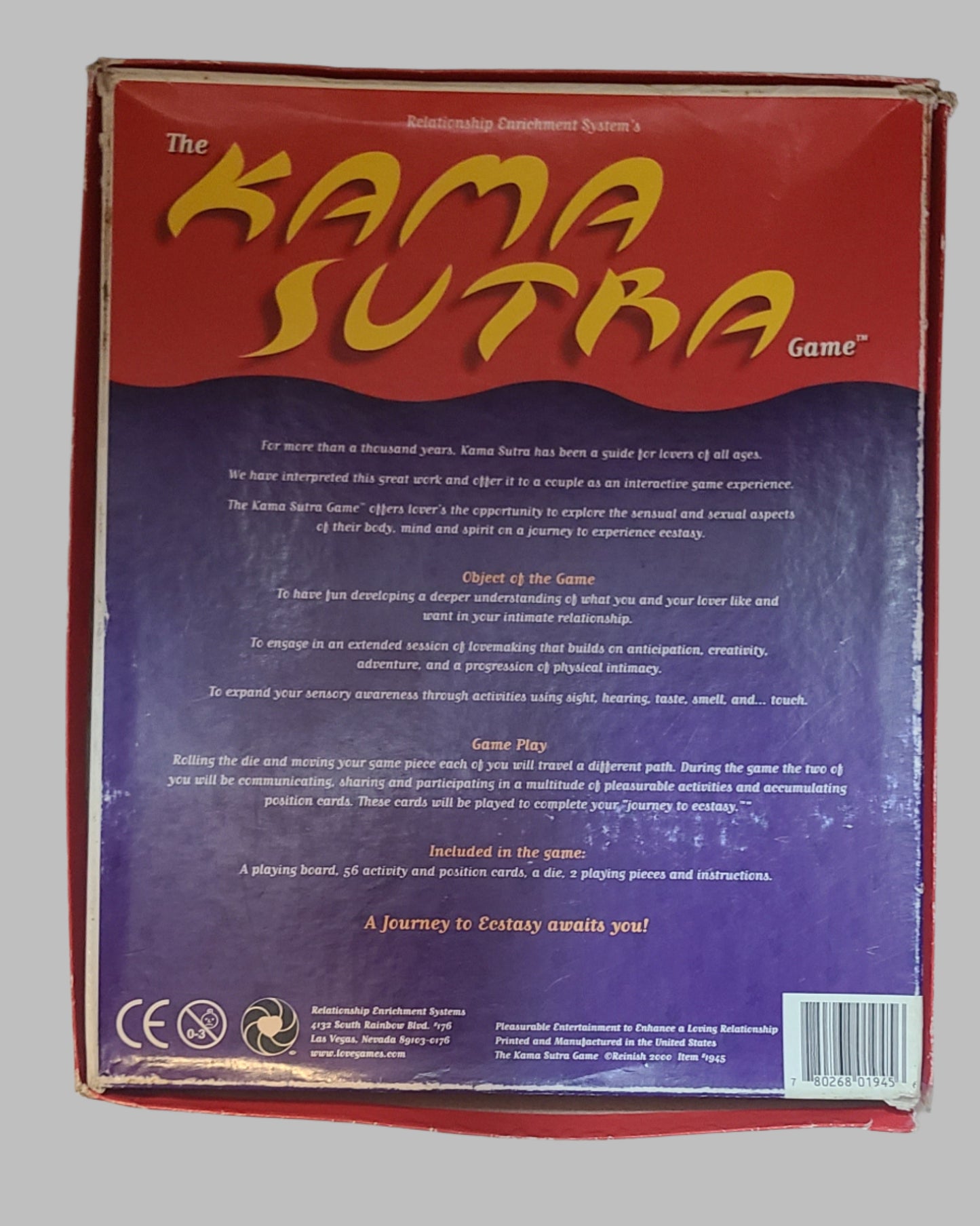 The Kama Sutra Game - Copyright 2000 - USED