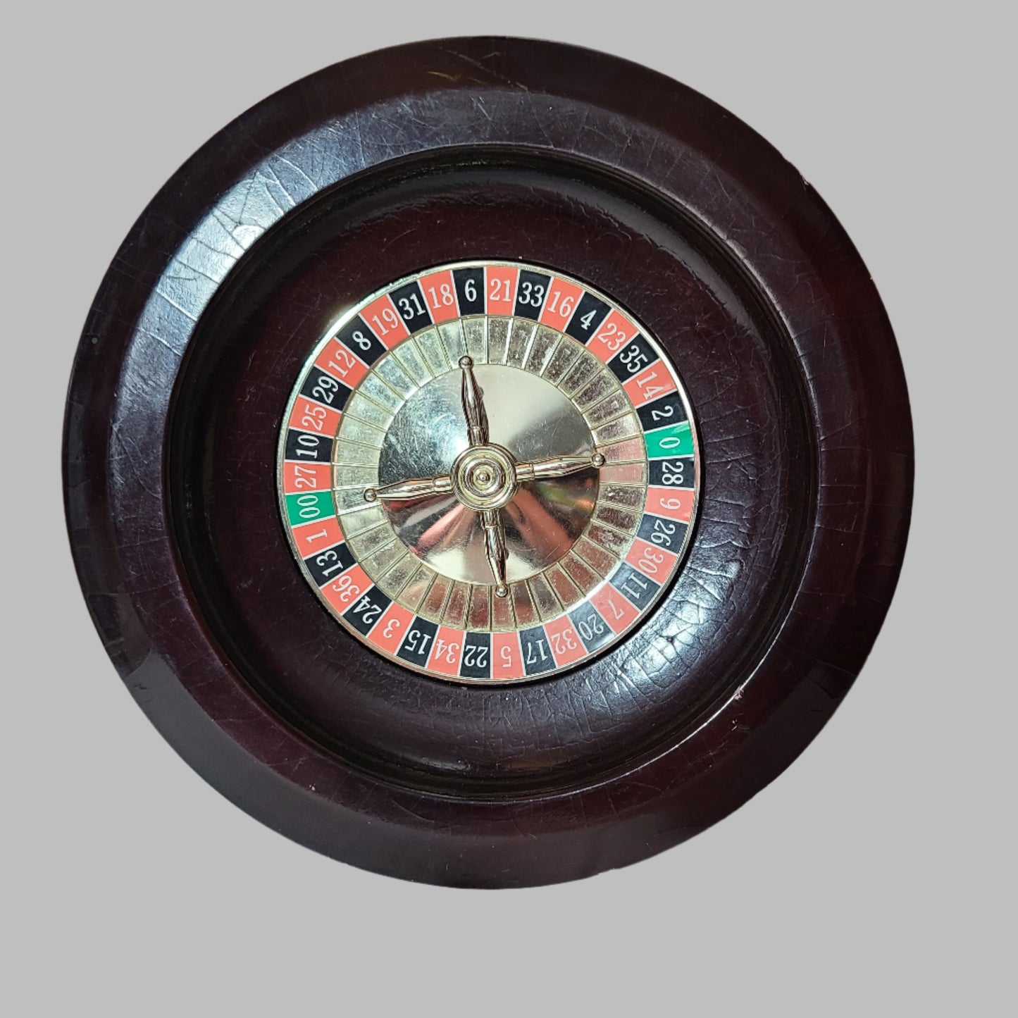VTG Roulette Wheel w/ 1 Silver Ball - USED