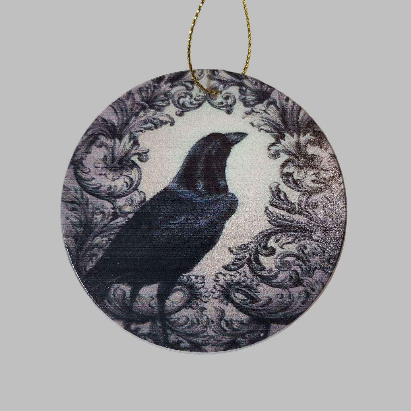 Double-Sided Acrylic Crow Halloween Ornament - LIKE NEW