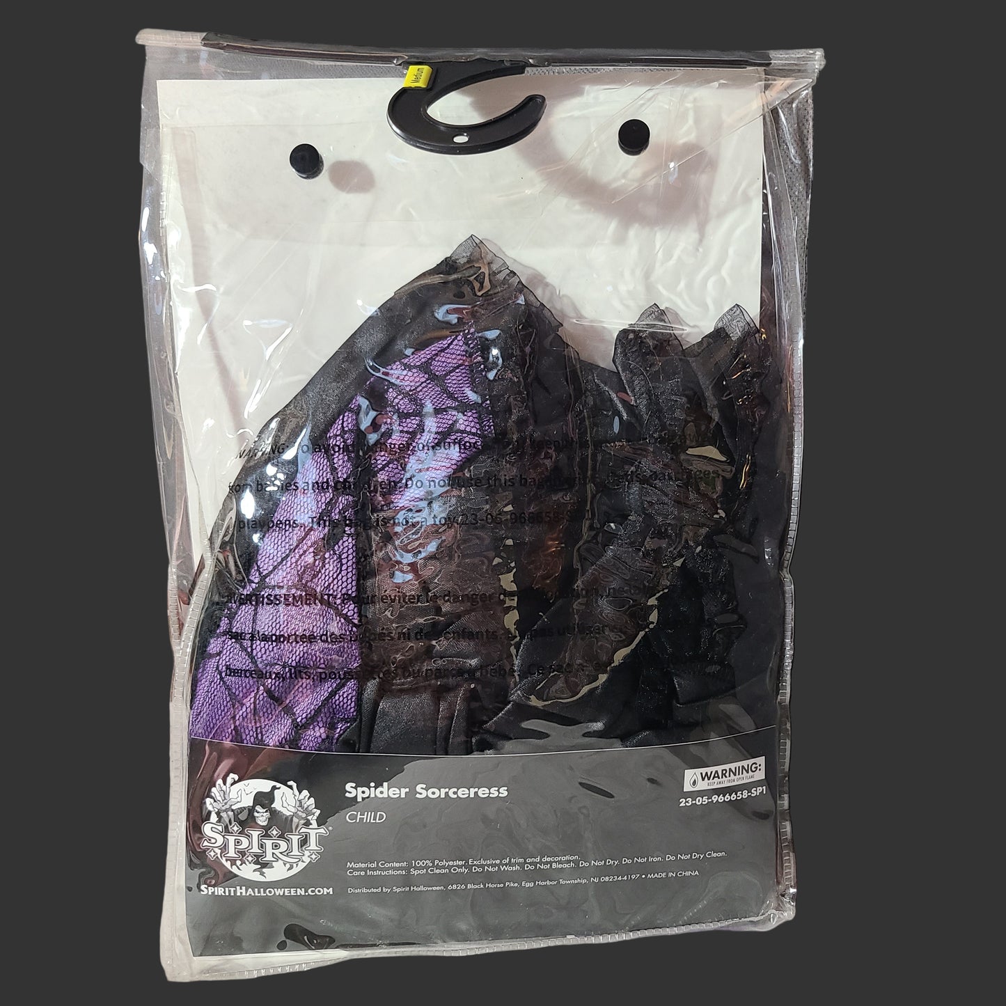 Spirit Child's Medium 8-10 Spider Sorceress Halloween Costume - NEW
