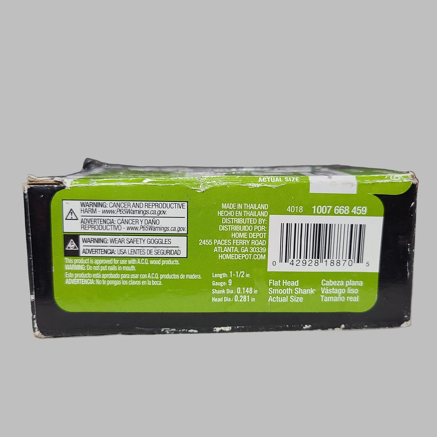 Everbilt Exterior 1-1/2" Joist Hanger Nails - Hot Dipped Galvanized - Mostly Full - AS IS