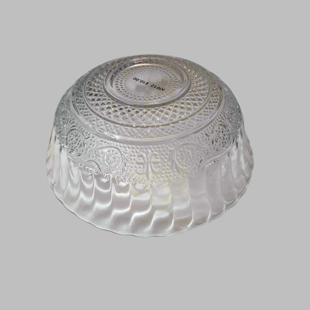 VTG Indonesian Pressed Glass KIG Design Serving Dish - LIKE NEW