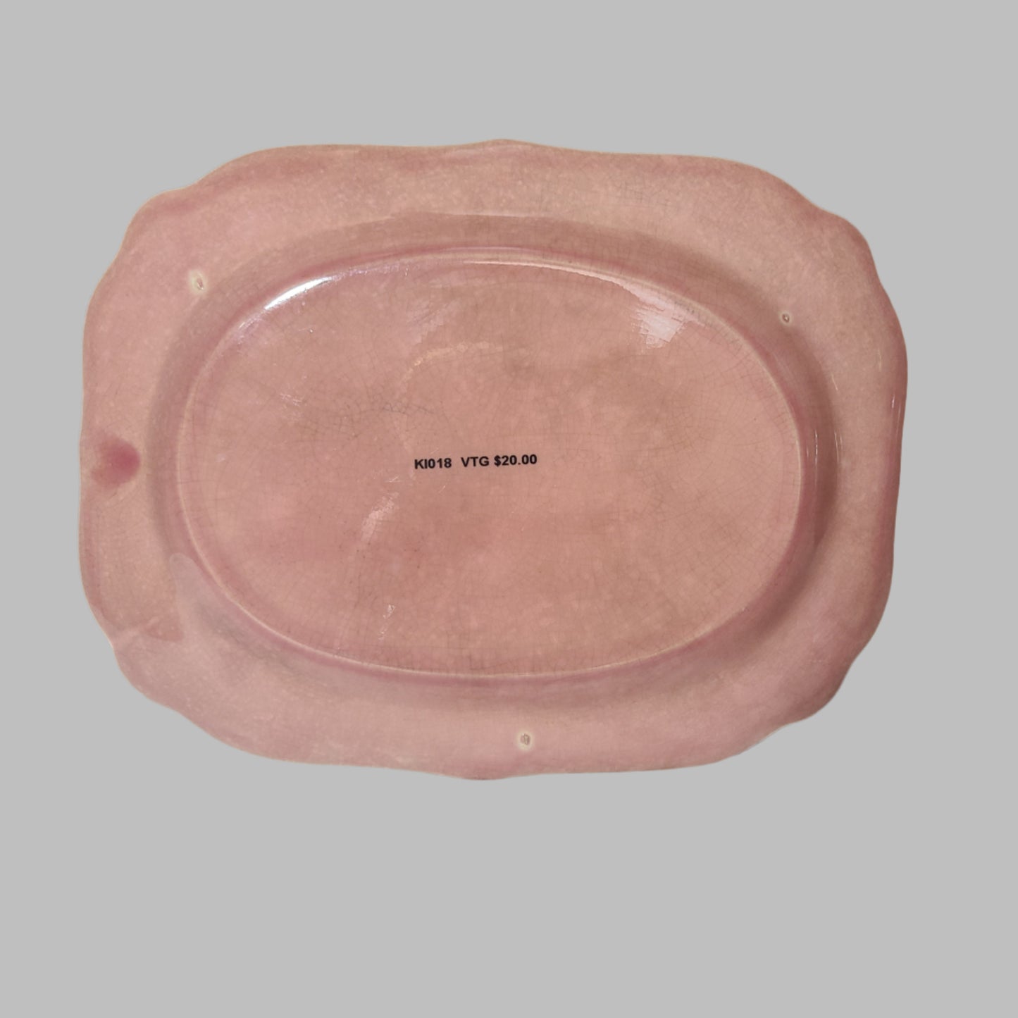 VTG Pink Pressed Design Serving Dish - LIKE NEW