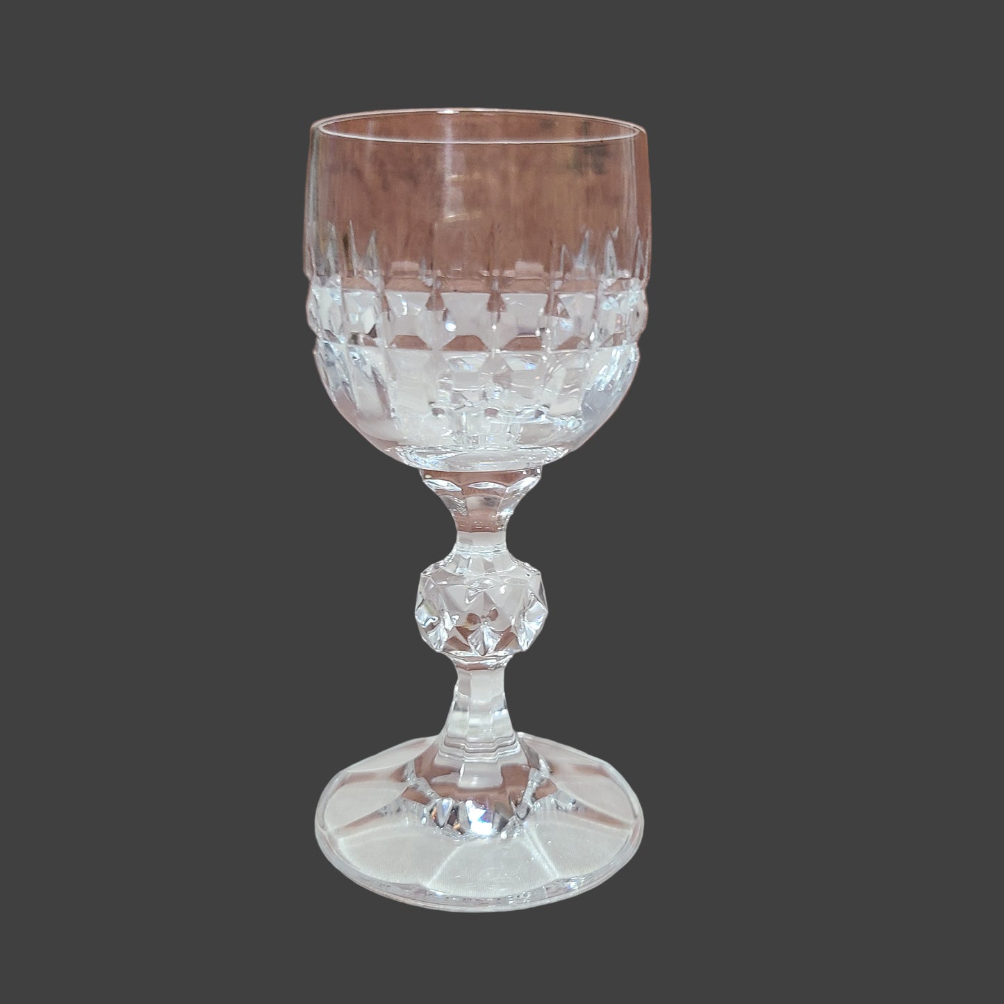 VTG Belfast Bohemia Vertical & Horizontal Cut Design Crystal Glass - LIKE NEW
