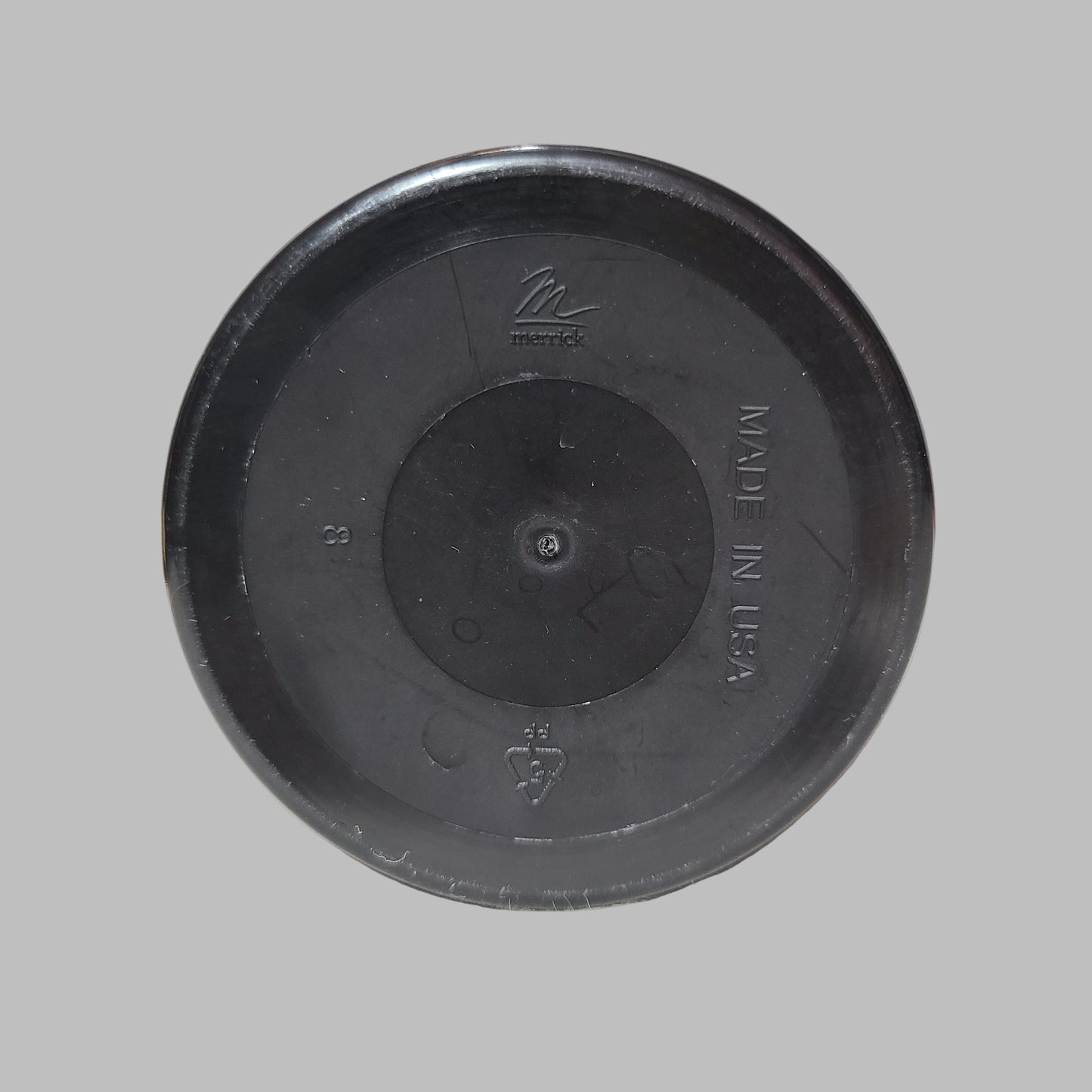 Set of 3 Merrick Black Plastic Cups - USED