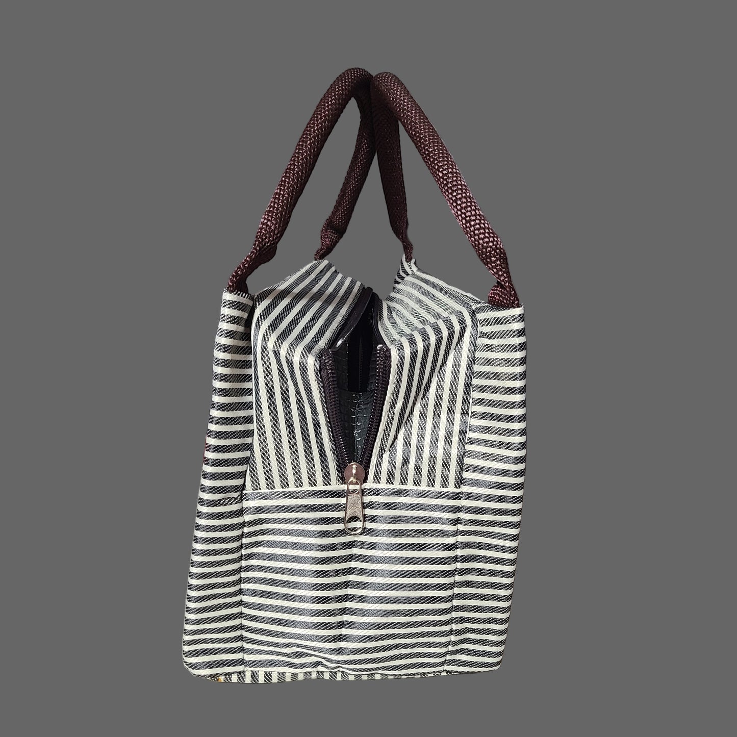 Striped Insulated Lunch Bag - LIKE NEW