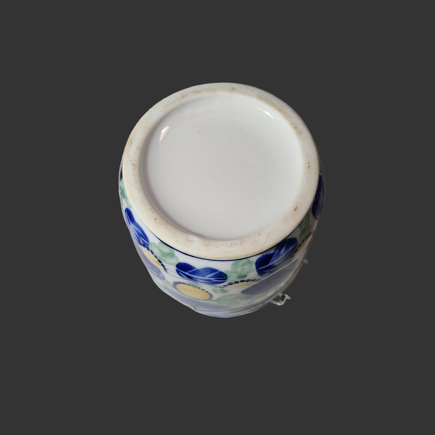 VTG Painted Ceramic Hinged Canister - USED