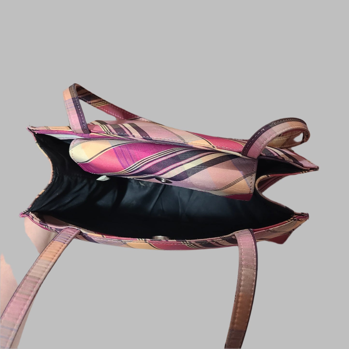 Pink Plaid Handbag - Carrie's Sex & The City Styled - USED