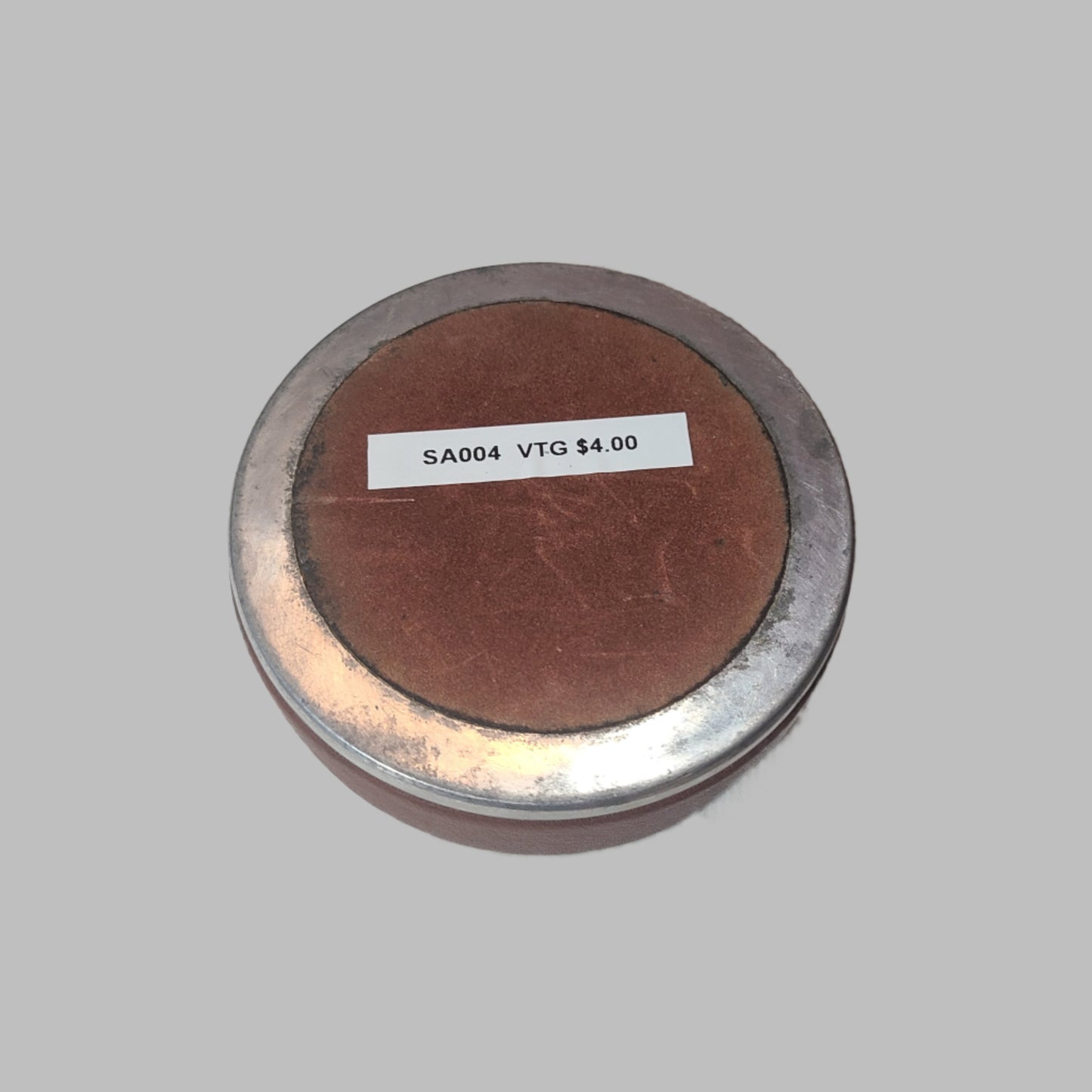 VTG Leather & Metal 4 Slot Ashtray - USED