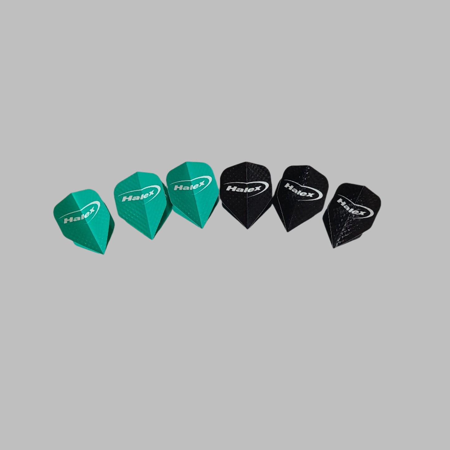 6PK Halex Dart Flights - Turquoise & Black - LIKE NEW