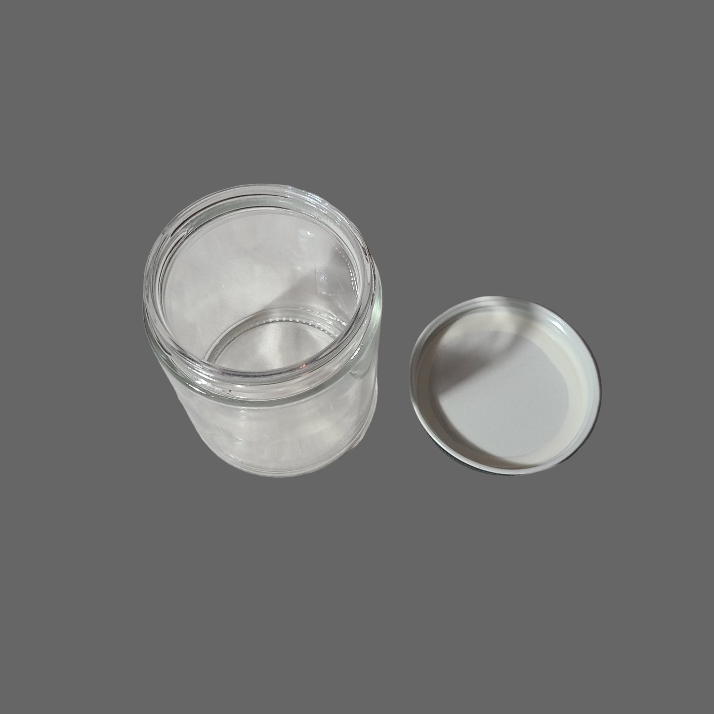 Clear Glass Jar with Black Lid - NEW