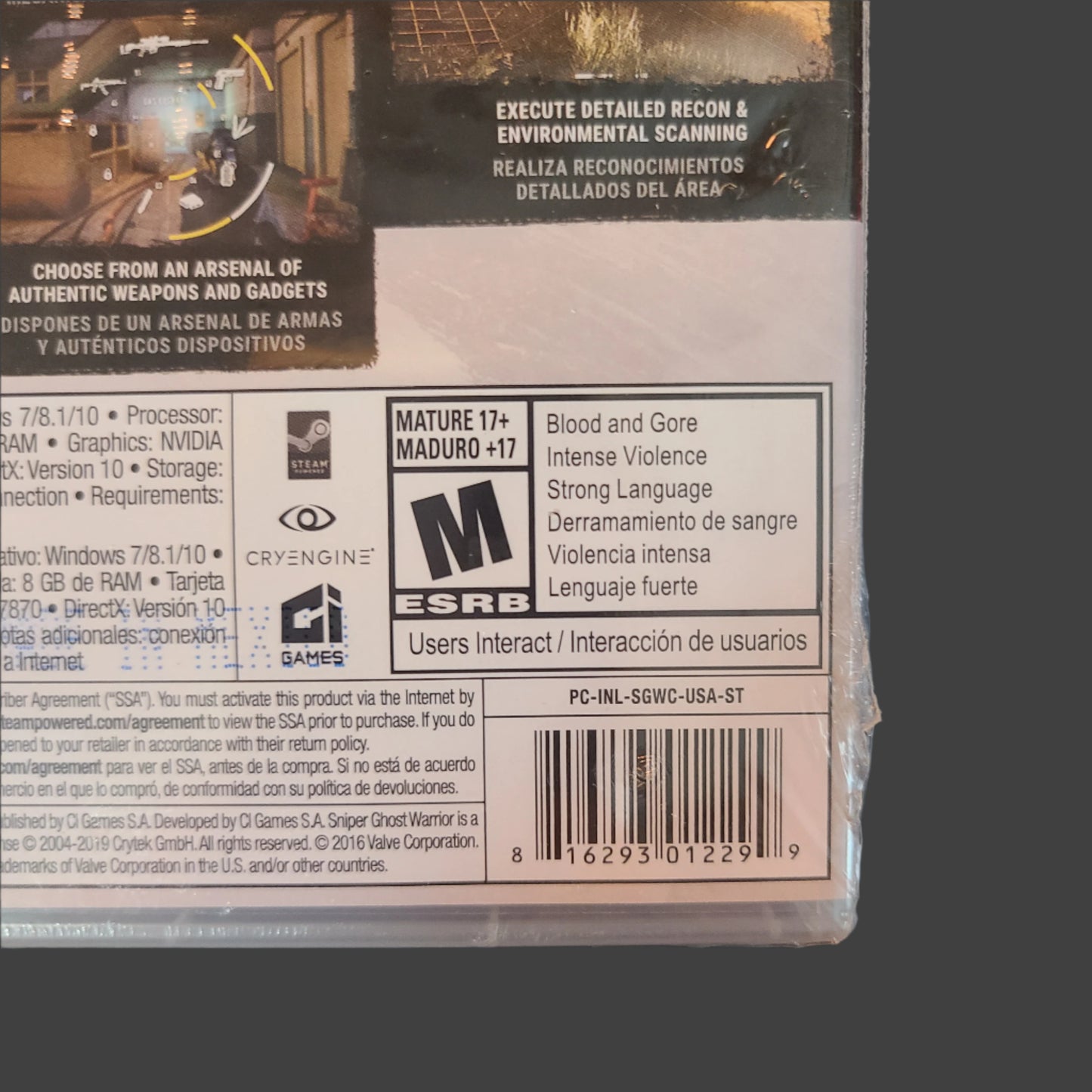 PC - Steam - Sniper Ghost Warrior Contracts - NEW