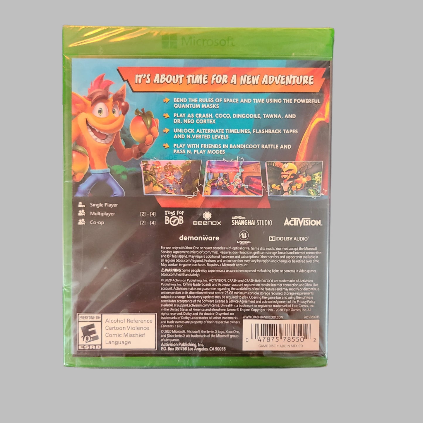 Xbox X - Xbox One - Crash Bandicoot 4 It's About Time - NEW