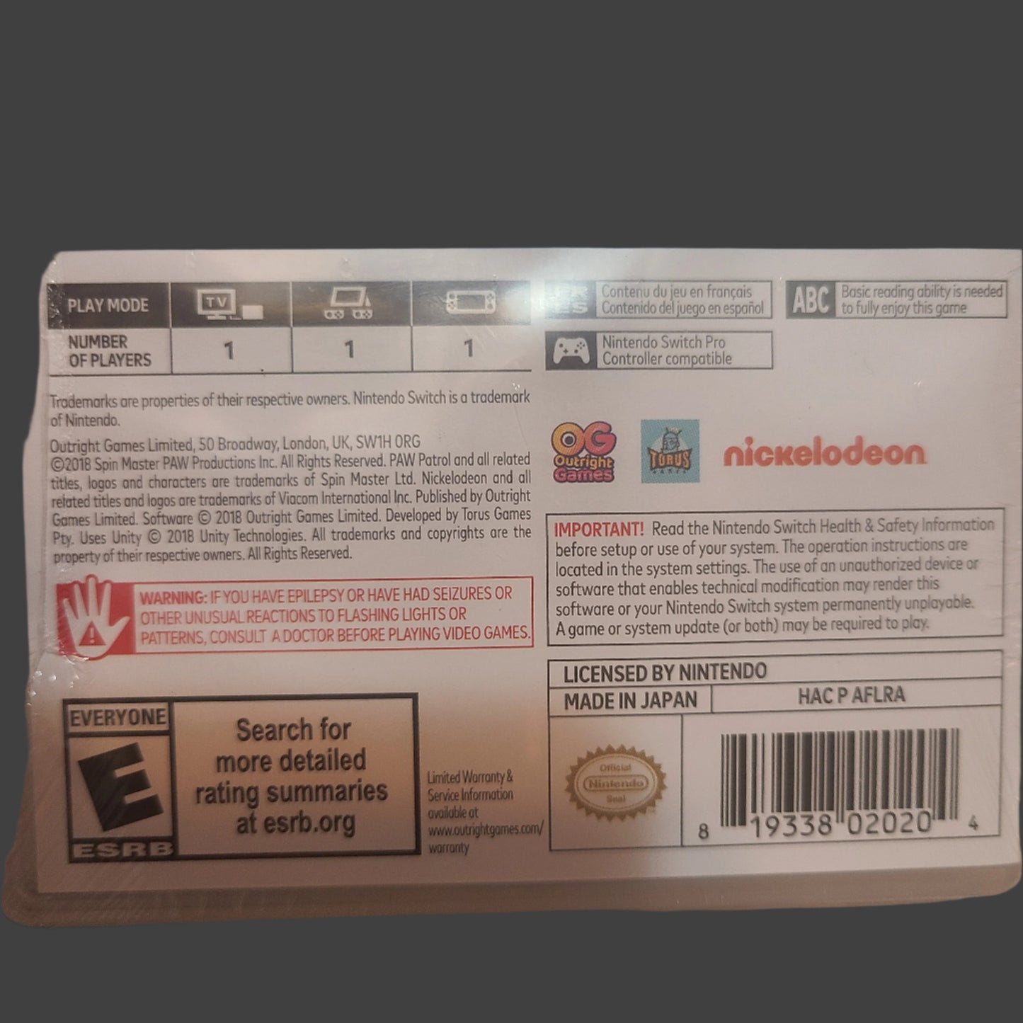 Nintendo Switch - Paw Patrol on a Roll! - NEW