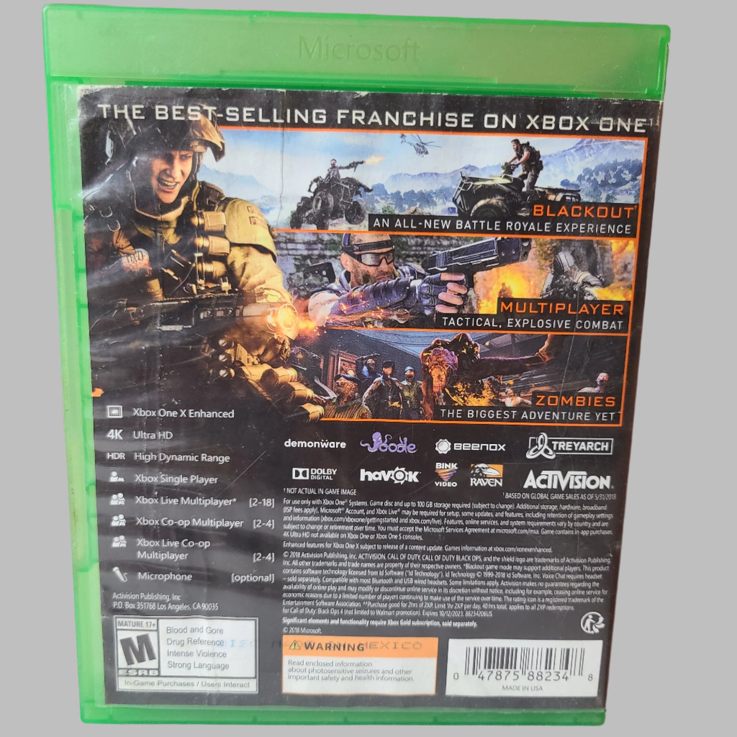 Xbox One - Call of Duty Black Ops IIII - USED