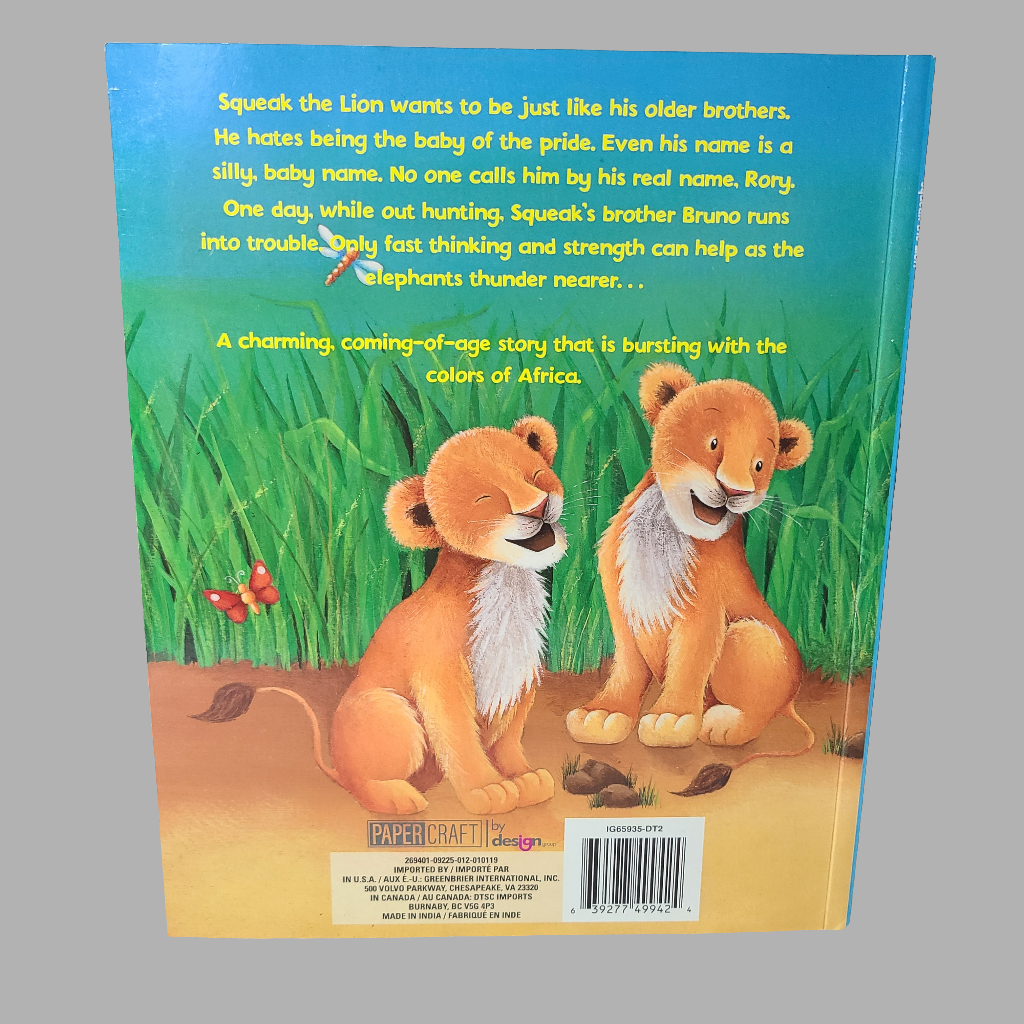 SC Squeak the Lion by Katherine Sully - Copyright 2019 - LIKE NEW
