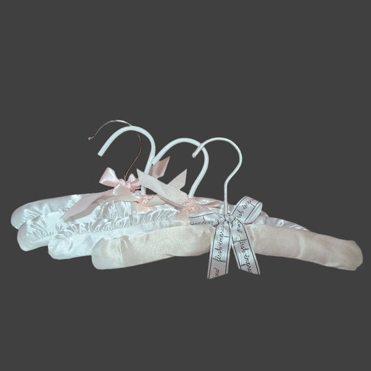 4PK Miscellaneous Satin Baby Clothes Hangers - USED