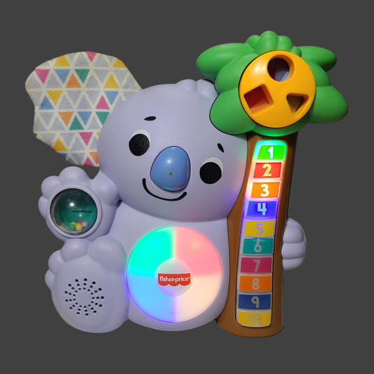 Fisher-Price Linkimals Counting Koala Baby & Toddler Learning Toy - New Batteries - USED