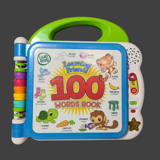 LeapFrog Learning Friends Interactive Toy - 100 Words Book - New Batteries - USED