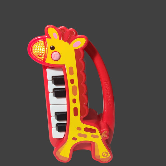 Fisher-Price My First Real Piano Giraffe w/ Carry Handle - New Batteries - USED