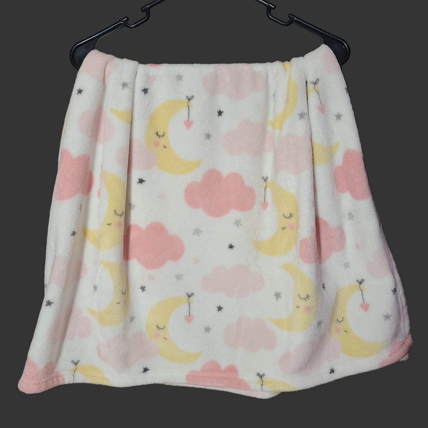 Fleece Moon Cloud Baby Blanket - USED