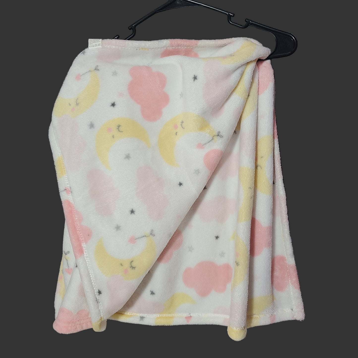 Fleece Moon Cloud Baby Blanket - USED