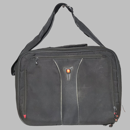 SwissGear Jasper 16" Polyester Black Laptop Bag - TSA Checkpoint Friendly - USED