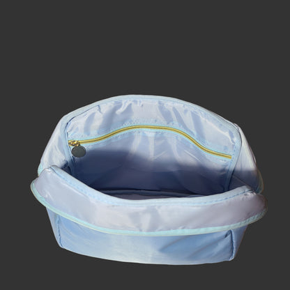 Light Blue Nylon Waterproof Travel Bag - USED