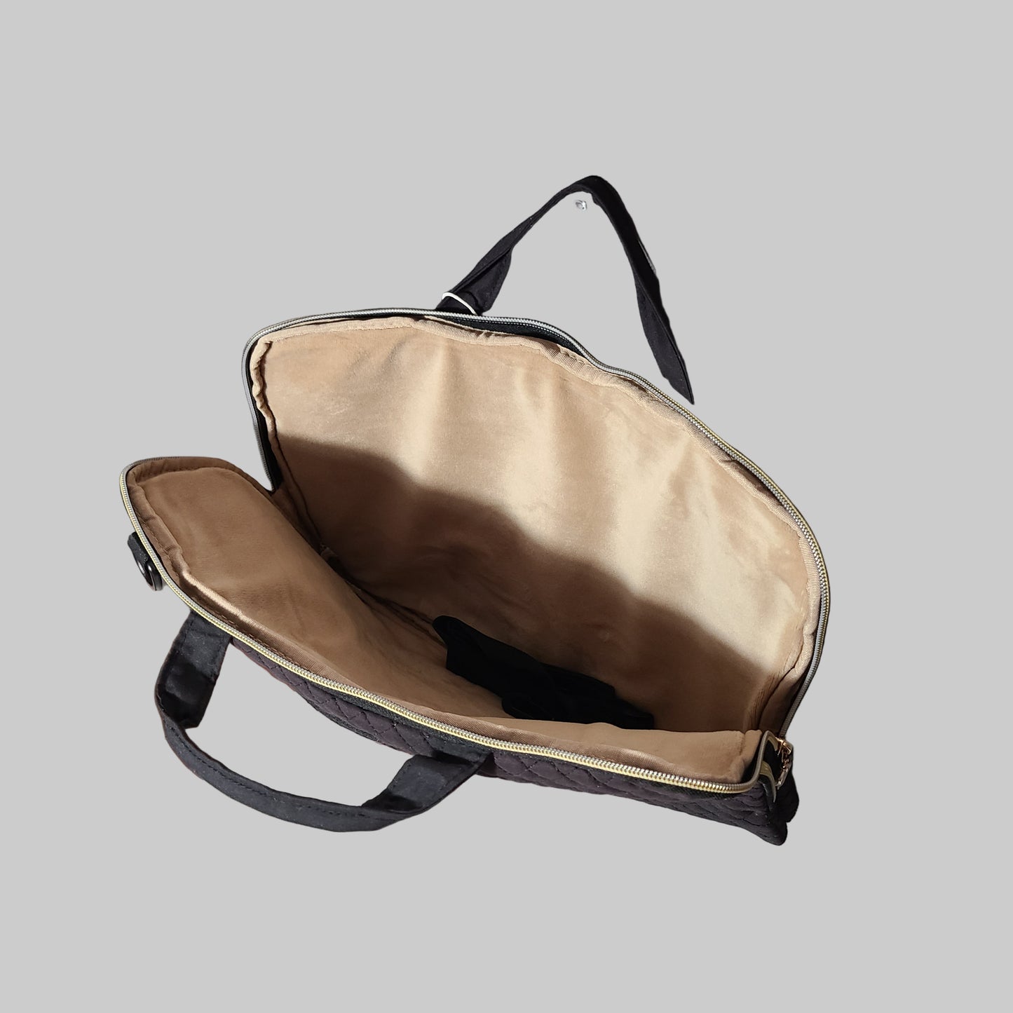 Bagsmart 15.5" Black Quilted Laptop Bag w/ Cross Body Strap - NEW